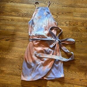 House of Harlow tie dye wrap dress